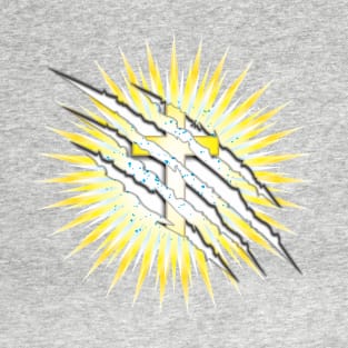 Claw scratch Cross Burst T-Shirt